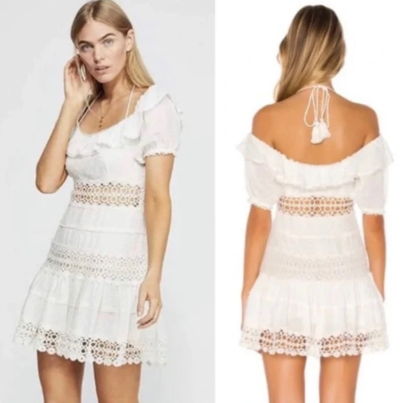 Free People Ivory Lace Dress Size 4 - Picture 5 of 5